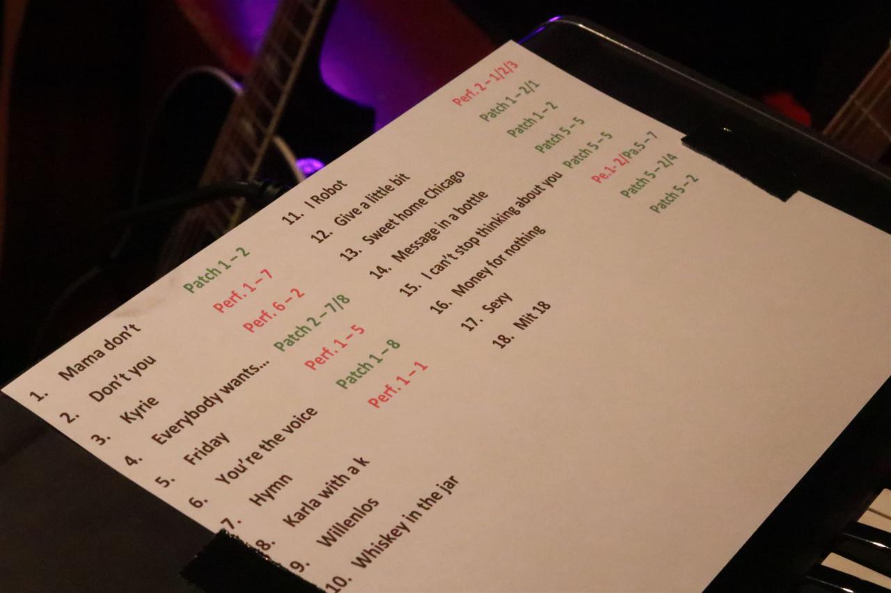 Beispiel Setlist